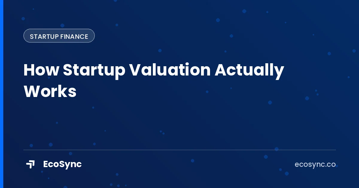 EcoSync article card: Startup Finance - startup valuation basics